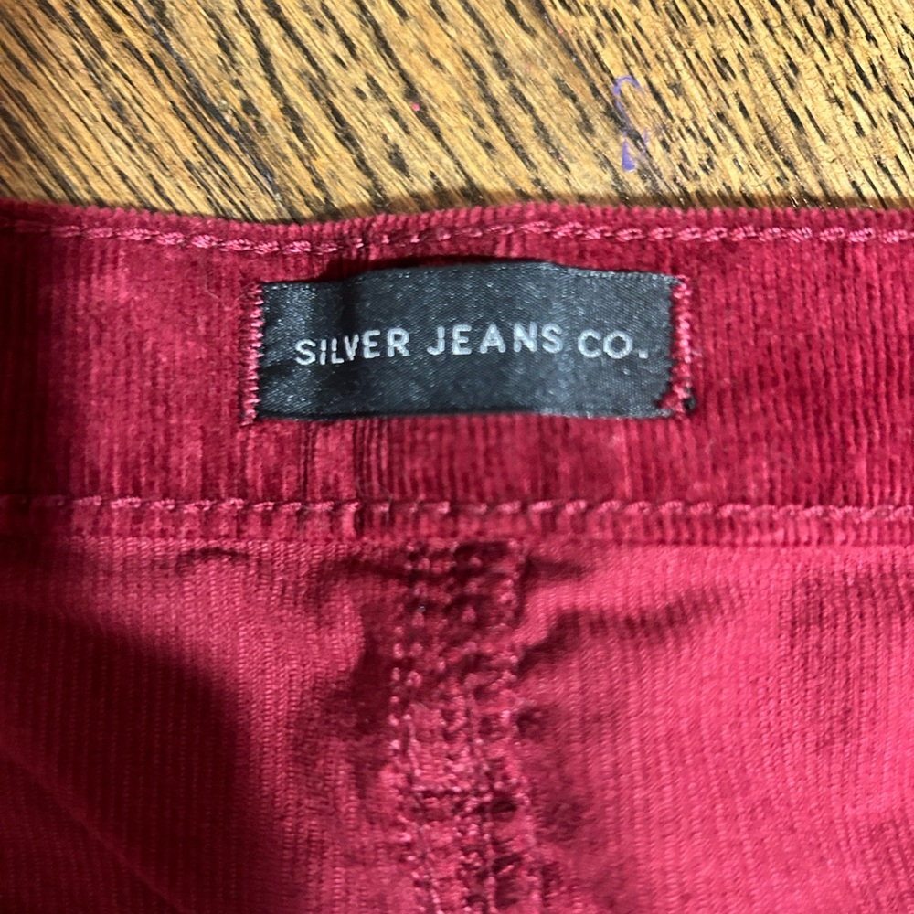 Silver Jeans Burgundy Trousers